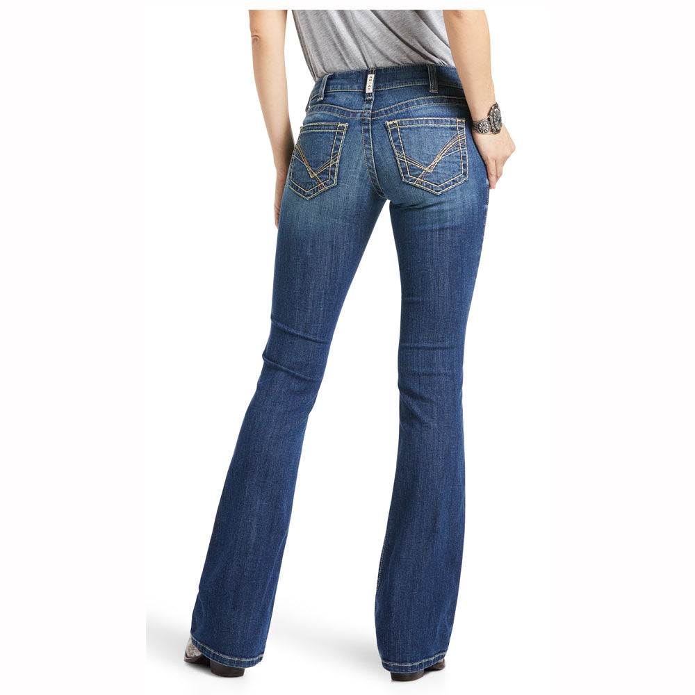 10039606 Ariat Women's Mid Rise Virginia Arrow Fit Boot Cut Jean