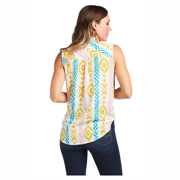10039847 Ariat Women's Great Basin Sleeveless Shirt - Multi Print