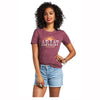 10039977 Ariat Women's Armarillo Short Sleeve T-Shirt - Burgundy Heather