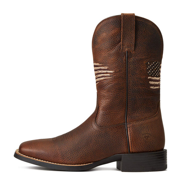 10040275 Ariat Men's Sport All Country Western Boot - Cliff Brown