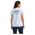 10040578 Ariat Women's Real Flag Waver Short Sleeve Tee-  Halogen Blue