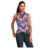 10040614 Ariat Women's Real Billie Jean Sleeveless Shirt - Tropical Plaid