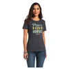 10040960 Ariat Women's Short Sleeve Peace T-Shirt - Charcoal Heather
