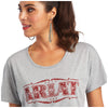 10040966 Ariat Women's Bandana Logo Short Sleeve T-Shirt - Heather grey