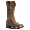 10042385 Ariat Women's Hybrid Rancher Stretchfit Square Toe Western Boot - Pebble