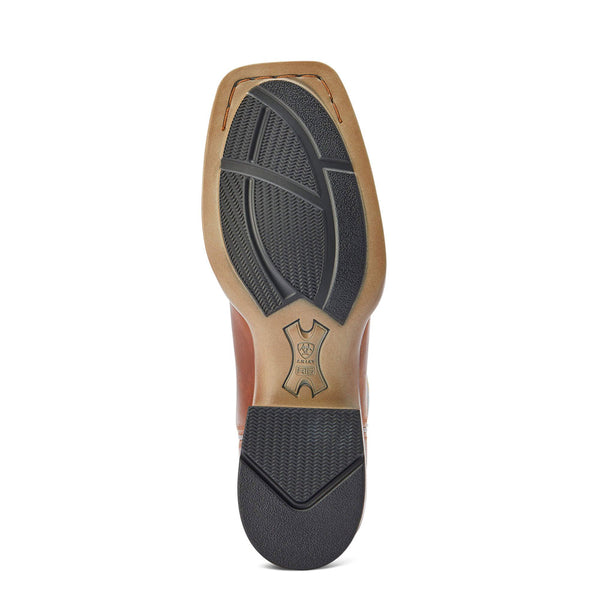 10042387 Ariat Women's Odessa Stretch Fit Western Boot - Almond Roca/ Metallic Turqueza