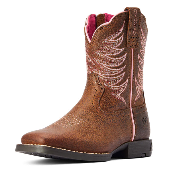 10042415 Ariat Childs Firecatcher Western Cowboy Boots - Rowdy Brown