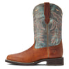 10042420 Ariat Women's Delilah Square Toe Western Boot - Spiced Cider/ Teal River