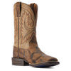 10042466 Ariat Men's Wilder Wide Square Toe Western Cowboy Boot - Antique Grey/Brown Bomber
