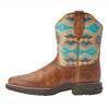 10042576 Ariat Women's Anthem Shortie Savannah Square Toe Boot - Turquoise Aztec