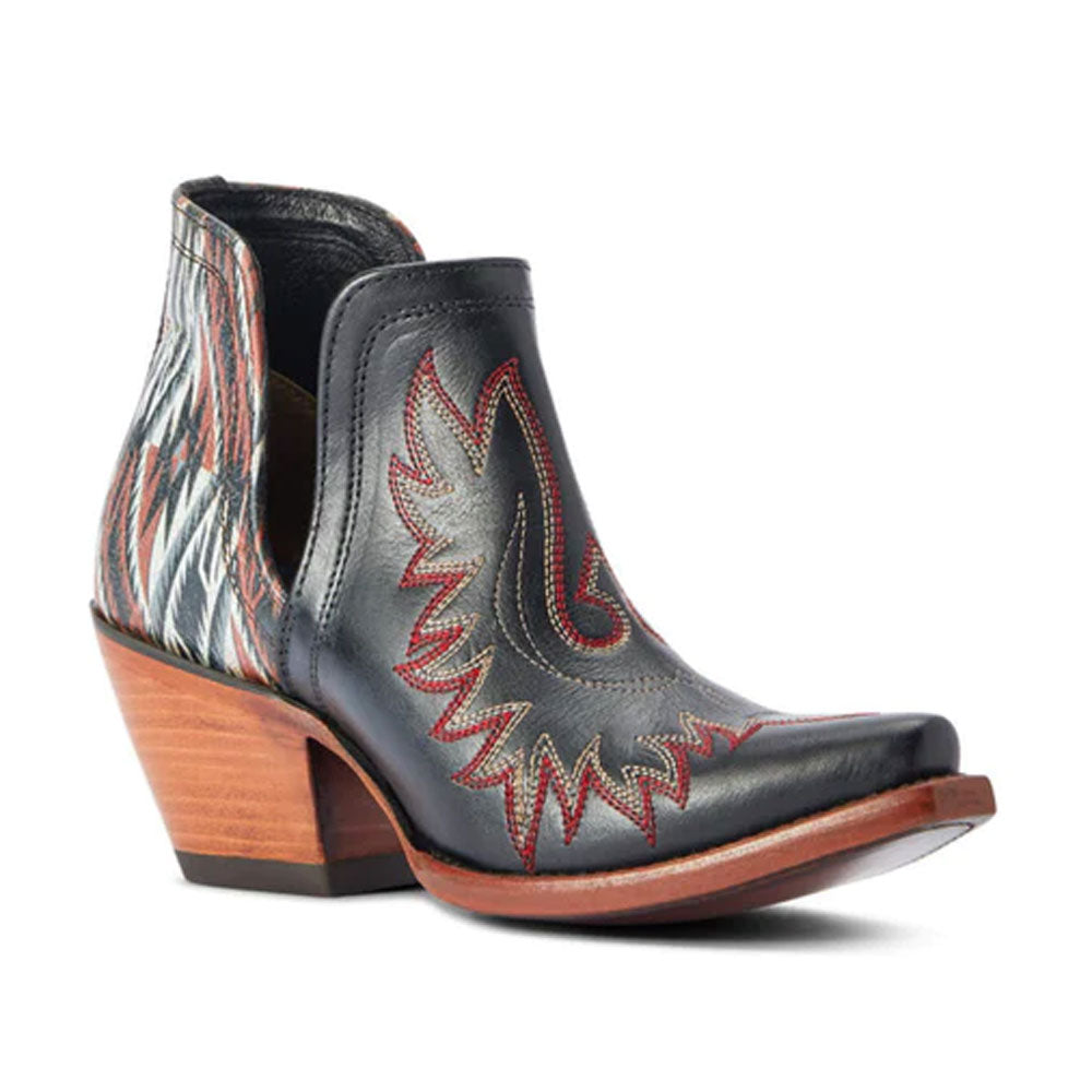 10042580 Ariat Women's Chimayo Dixon Western Boot -Black / New Mexico Roja Print