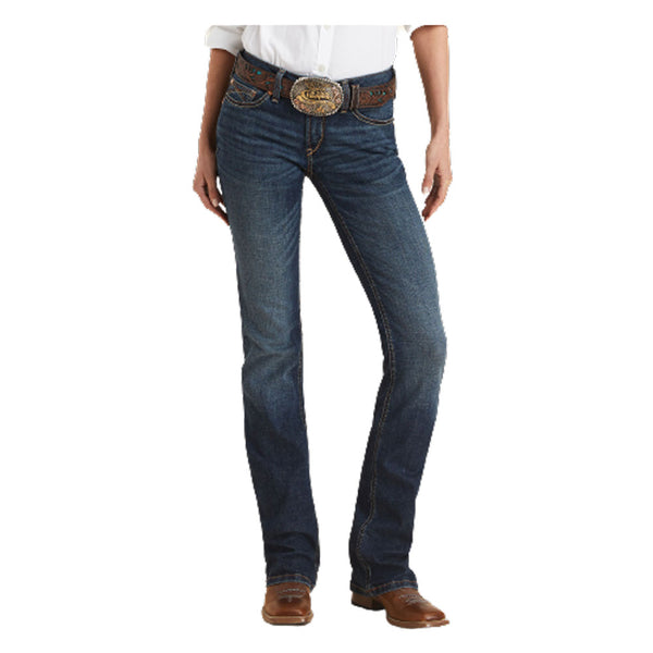 10043148 Ariat Women's REAL Amora Mid Rise Bootcut Jeans - Pasadena