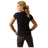 10043380 Ariat Women's Vertical Logo Short Sleeve T-Shirt - Black
