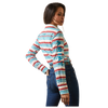 10043551 Ariat Women's Team Kirby Long Sleeve Shirt - Multi Stripe