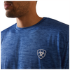 10043764 Men's Ariat Charger Shield Short Sleeve Tee - Monaco Blue
