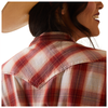 10043814 Ariat Women's Tulsa Long Sleeve Snap Shirt - Tulsa Red Plaid