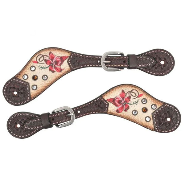 1005-35-SC Circle Y Ladies/Youth Cactus Fire Lilly Spur Strap