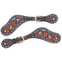 1006-35-SC Circle Y Bronco Blue Texas Flower Spur Strap
