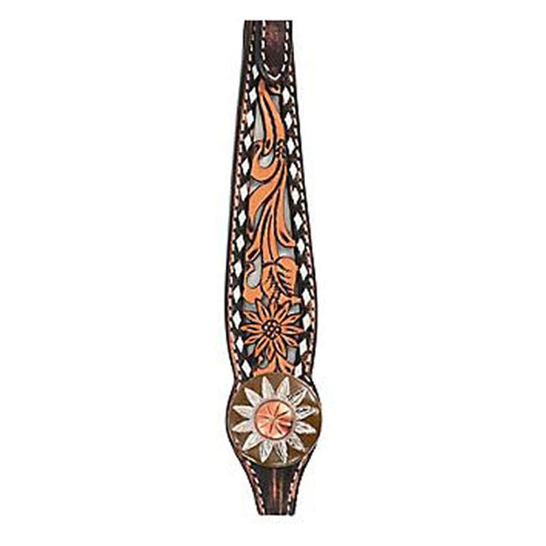 1007-12-SC Circle Y White Daisy Browband Headstall