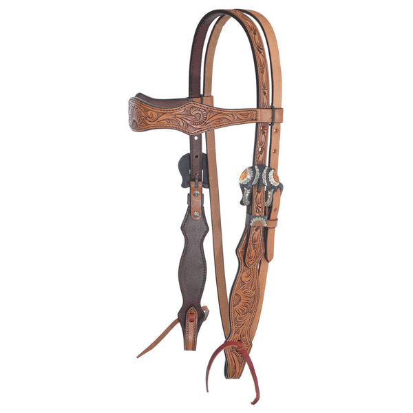 1012-12-W6 Circle Y Copper Sunflower Browband Headstall