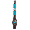 1025-09-SC Circle Y Futurity Turquoise Round Up Browband Headstall