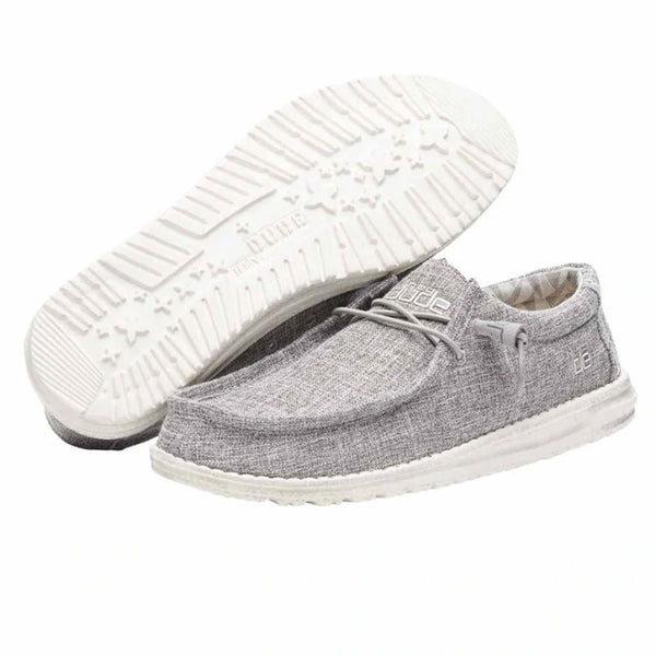 Hey Dude Wally Canvas Shoes - Linen Iron