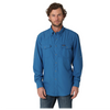 112323767 Wrangler Men's Performance Long Sleeve Western Snap Shirt - High Tide