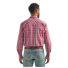112324666 Wrangler Men's Wrinkle Resist Long Sleeve Western Snap Shirt - Red Plaid