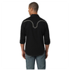 112326337 Rock 47 by Wrangler Men's Modern Fit Long Sleeve Shirt - Black