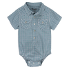 112329290 Wrangler Baby Boy Short Sleeve Bodysuit - Blue Multi