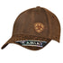 1518002 Ariat Men's Brown Logo Oilskin Ball Cap