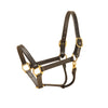 179 Tory 1 Inch Triple Stitch Leather Deluxe Track Halter - Havana