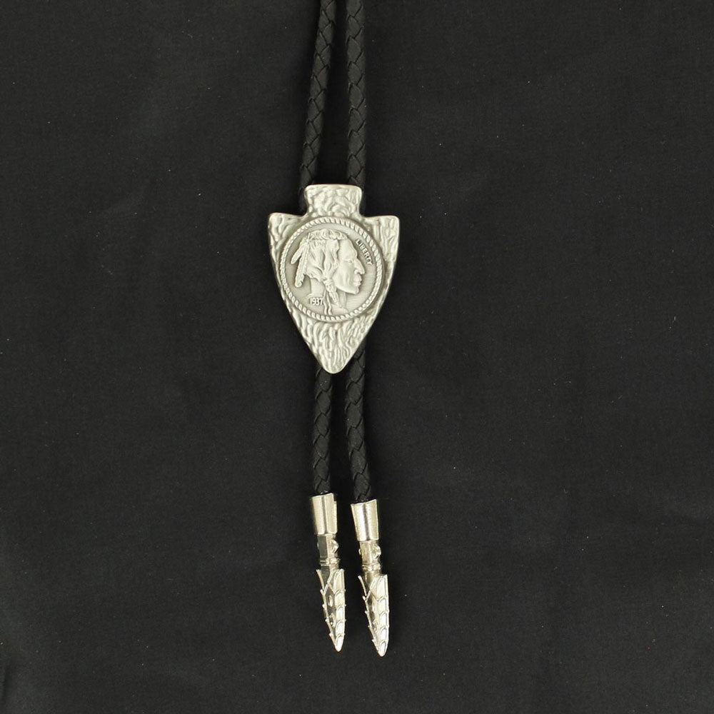 2217836 Double S Coin Bolo Tie