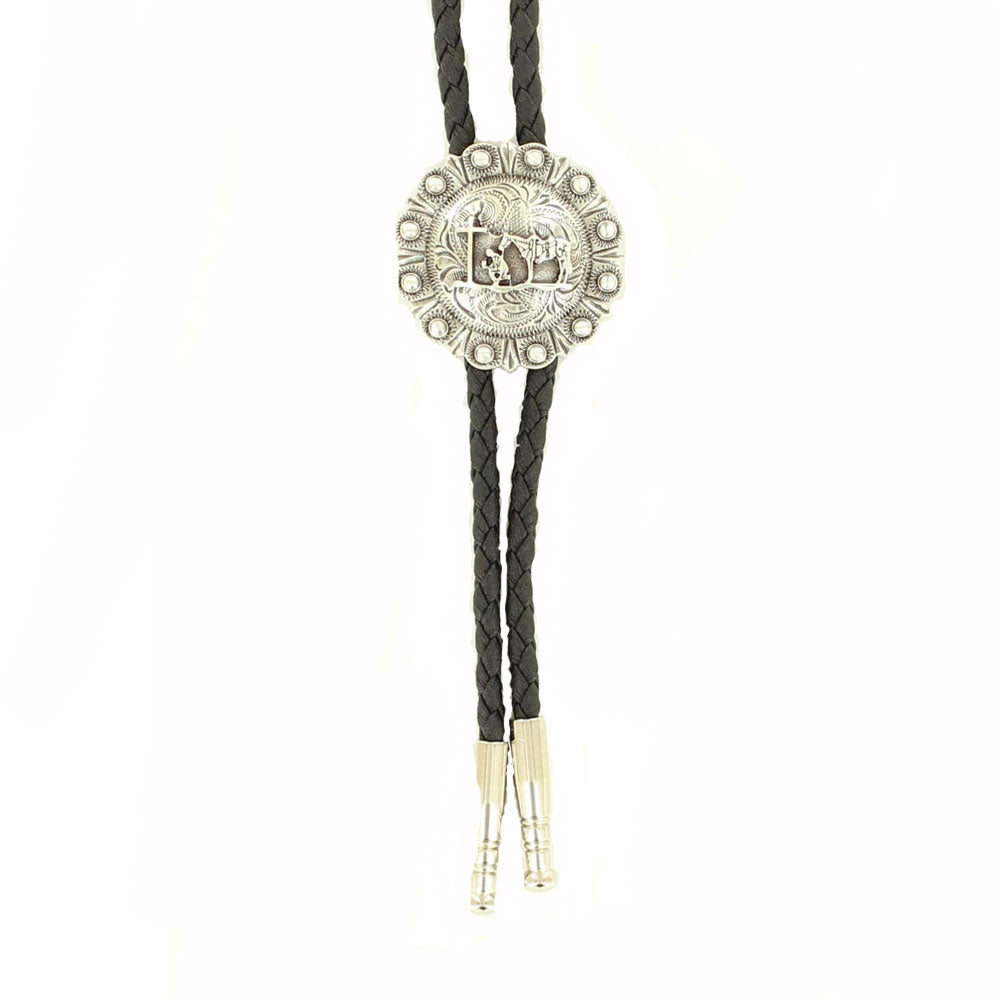 22844 Double S Cowboy Prayer Bolo Tie