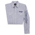2317134 Wrangler Men's Long Sleeve Logo Western Shirt - White with Blue Print Logo