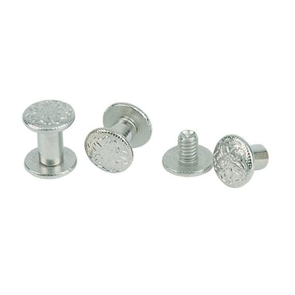 30-1100 Weaver Leather Chicago Screws with Floral Engraving