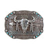 37007 Nocona Rectangle Arrow Skull Feather Belt Buckle