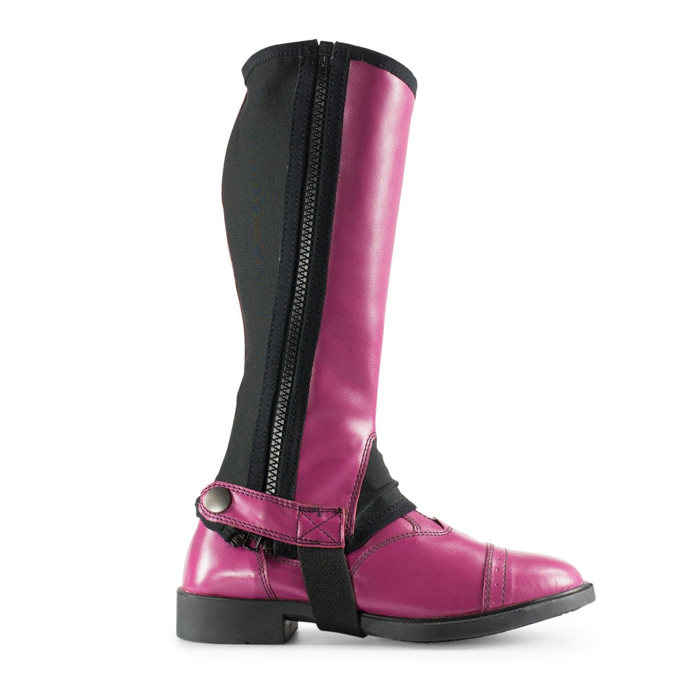 Equestrian Boots Saxon Syntovia Childrens Horse Riding Zip Paddock