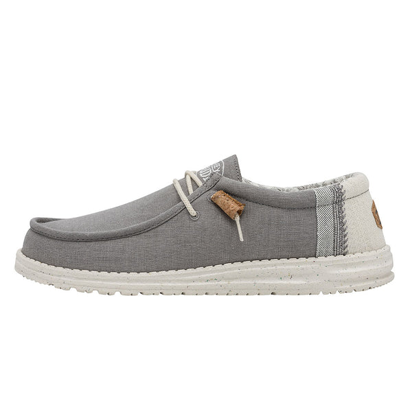 40015-030 Hey Dude Men's Wally Break Stitch Shoes - Natural Grey