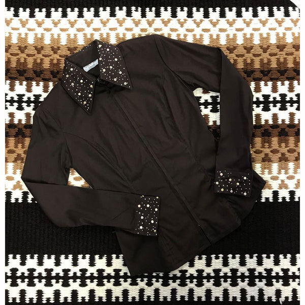 429F Wire Horse LTD Plain Shirt with Embellished Collar