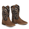 Twister Double Barrel Trace Toddler and Kids Western Cowboy Boot Brown