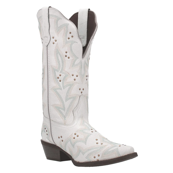 52419 Laredo Ladies Adrian Snip Toe Western Cowboy Boot - White