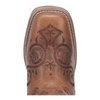 5863 Laredo Ladies Dizzie Leather Cowboy Boot- Brown Embroidered