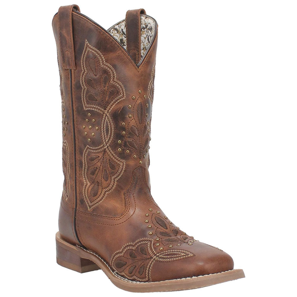 5972 Laredo Ladies Dionne Leather Cowboy Boots - Camel