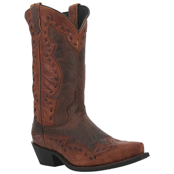 68471 Laredo Men's Ronnie Snip Toe Cowboy Boots - Rust Brown