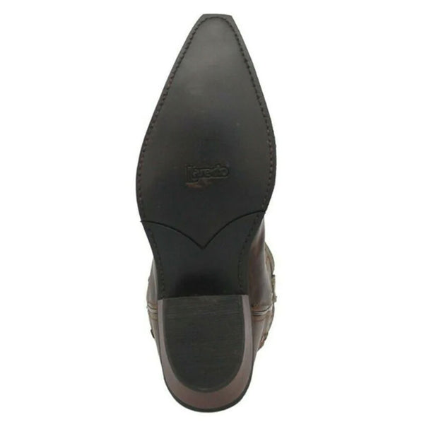 68475 Laredo Men's Murphy Bucklace Distressed Tan Snip Toe Boots