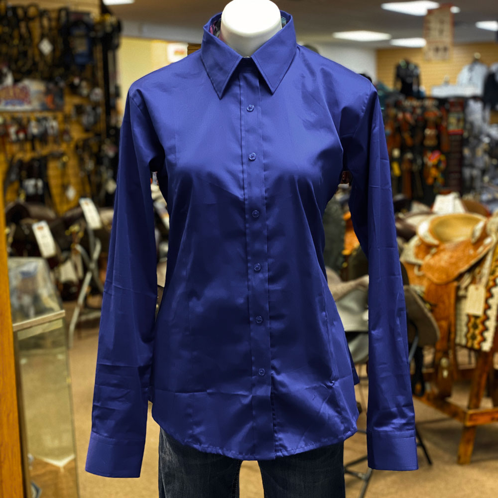 68515RBLU Royal Highness Concealed Zippered Western Show Shirt Royal Blue