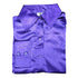 70085PURP Royal Highness Poly Satin Show Shirt with Concealed Zippered and Faux Button Placket