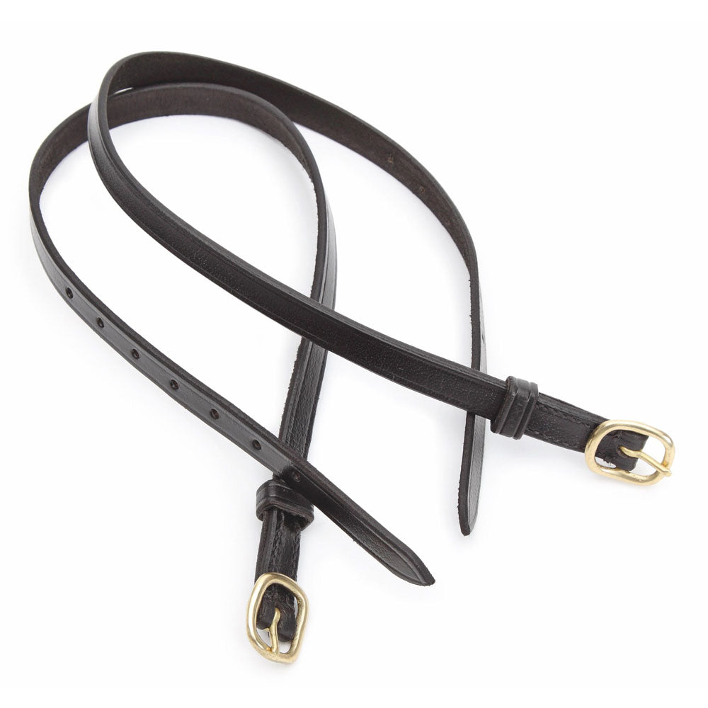 705 Shires Velociti Gara Leather Spur Straps - Black