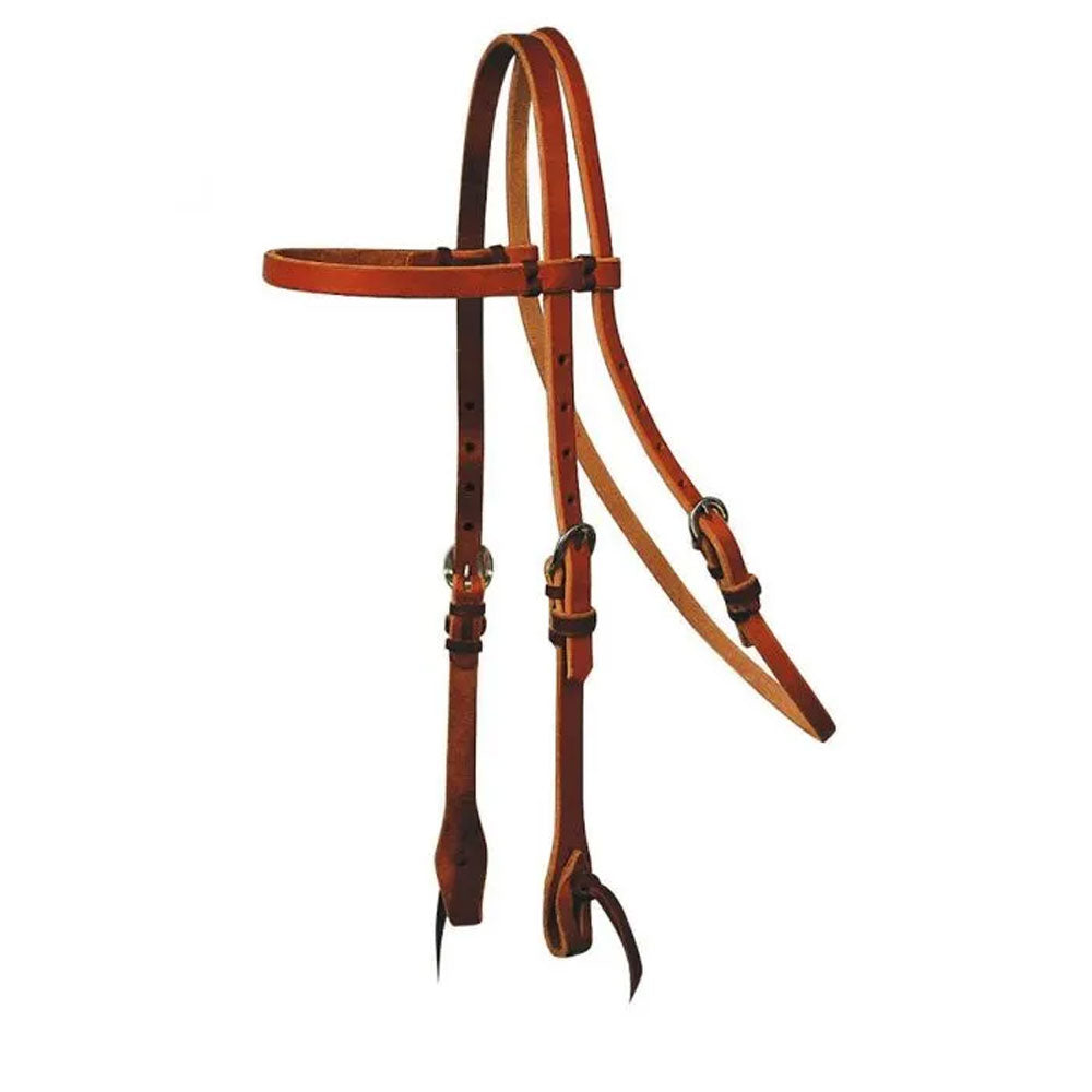 7136 Reinsman Tied and Twisted Browband Western Headstall Harness Leather